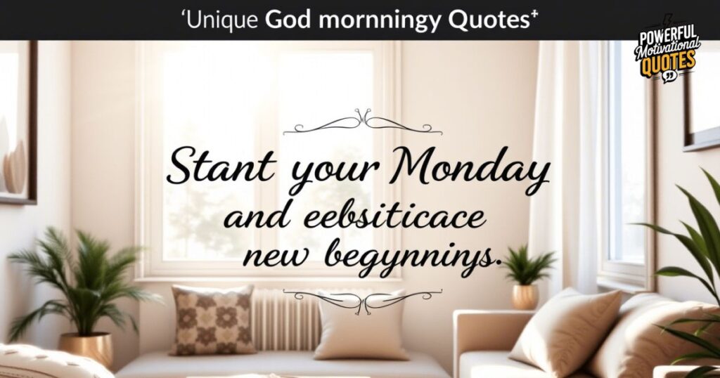 Unique Good Morning Monday Quotes with Images
